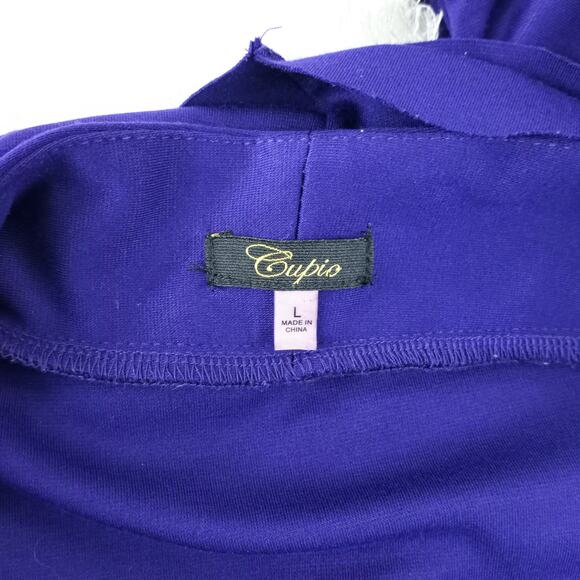 Cupio Purple Tiered Ruffle Long Sleeve Trench Jacket Waist Tie Large - Picture 7 of 12